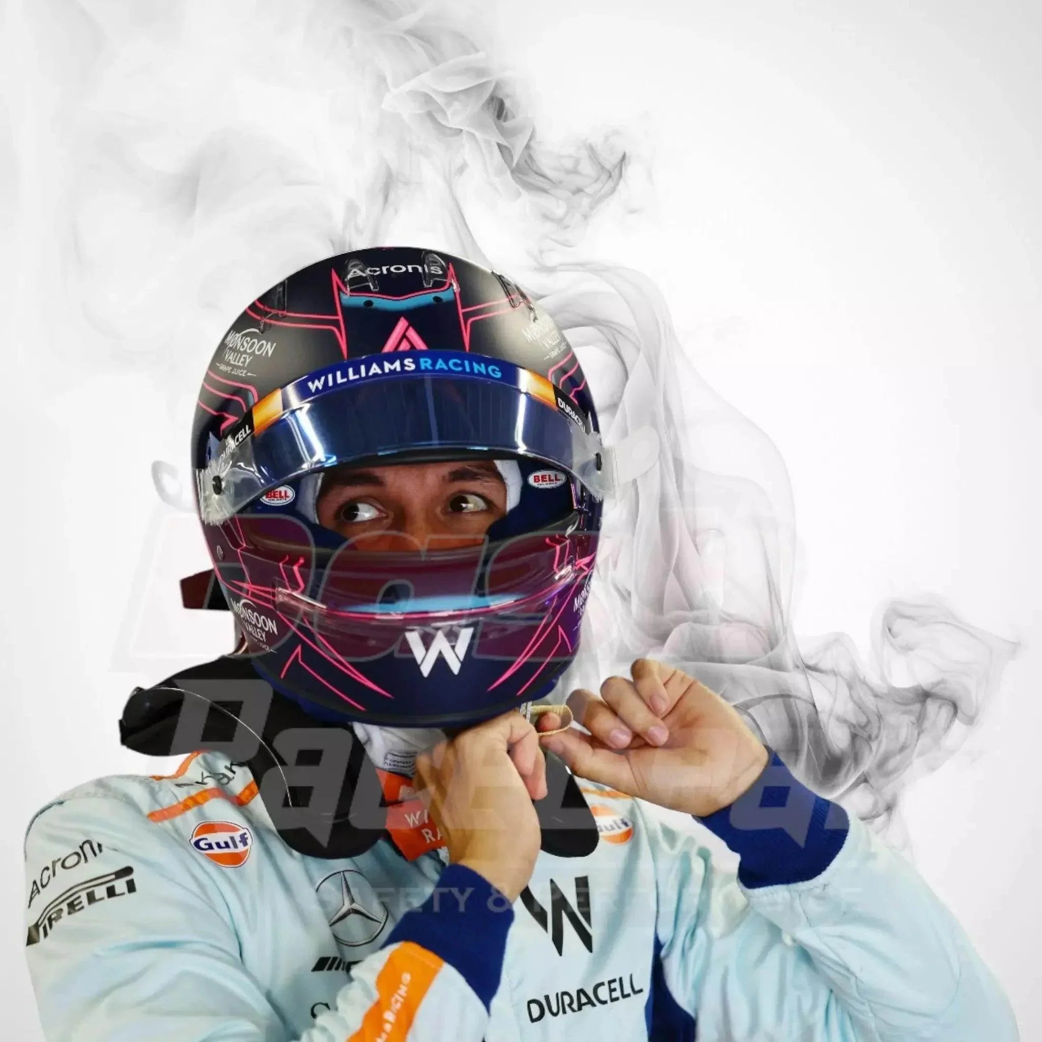 2023 New Alexander Albon Gulf F1 Race Suit Singapore GP