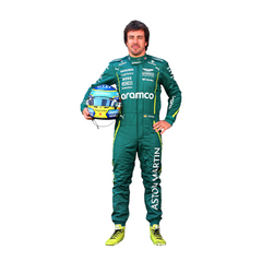 Traje de carrera del equipo Aston Martin F1 de Fernando Alonso 2025