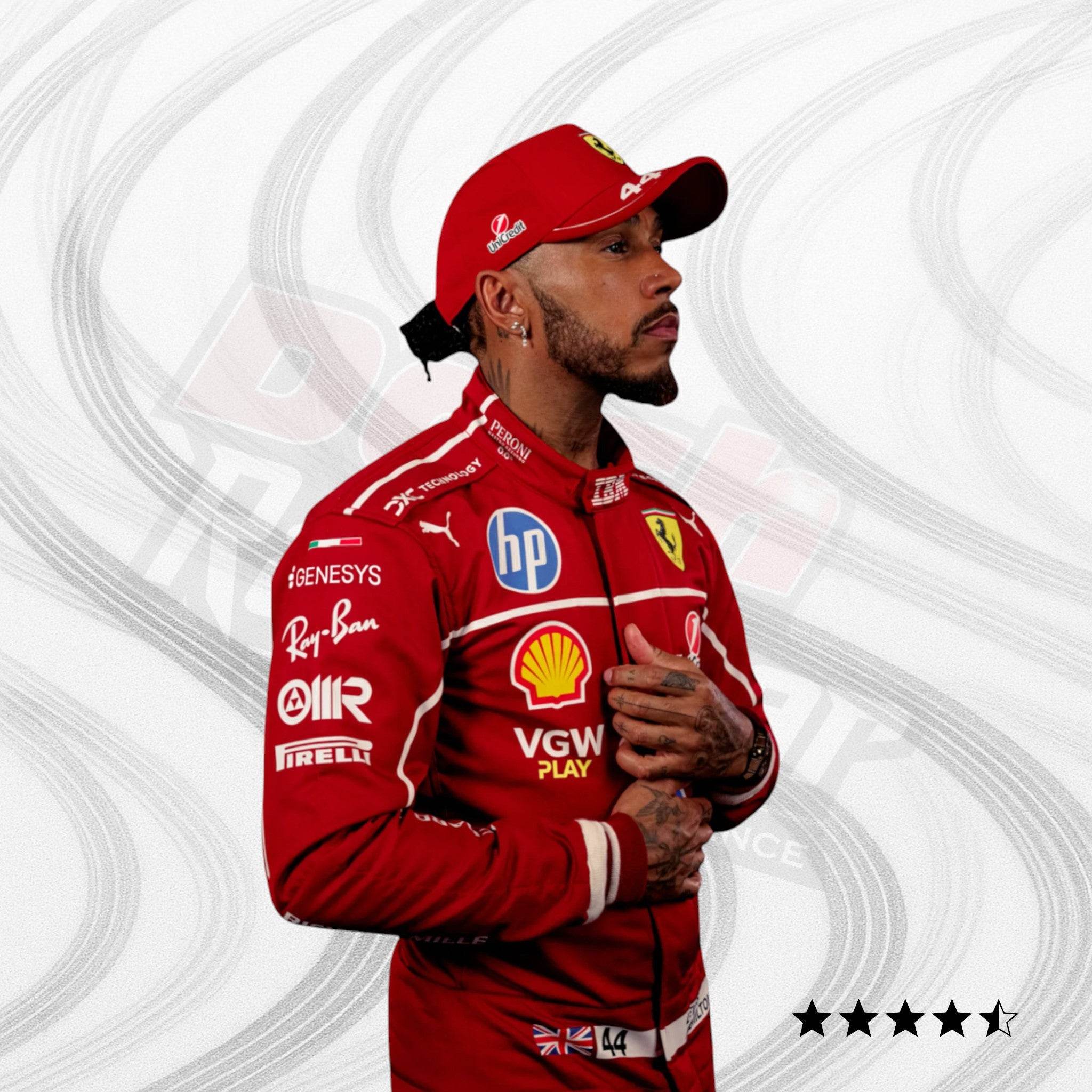 2025 Lewis Hamilton HP Race Suit Ferrari F1 – Limited Edition