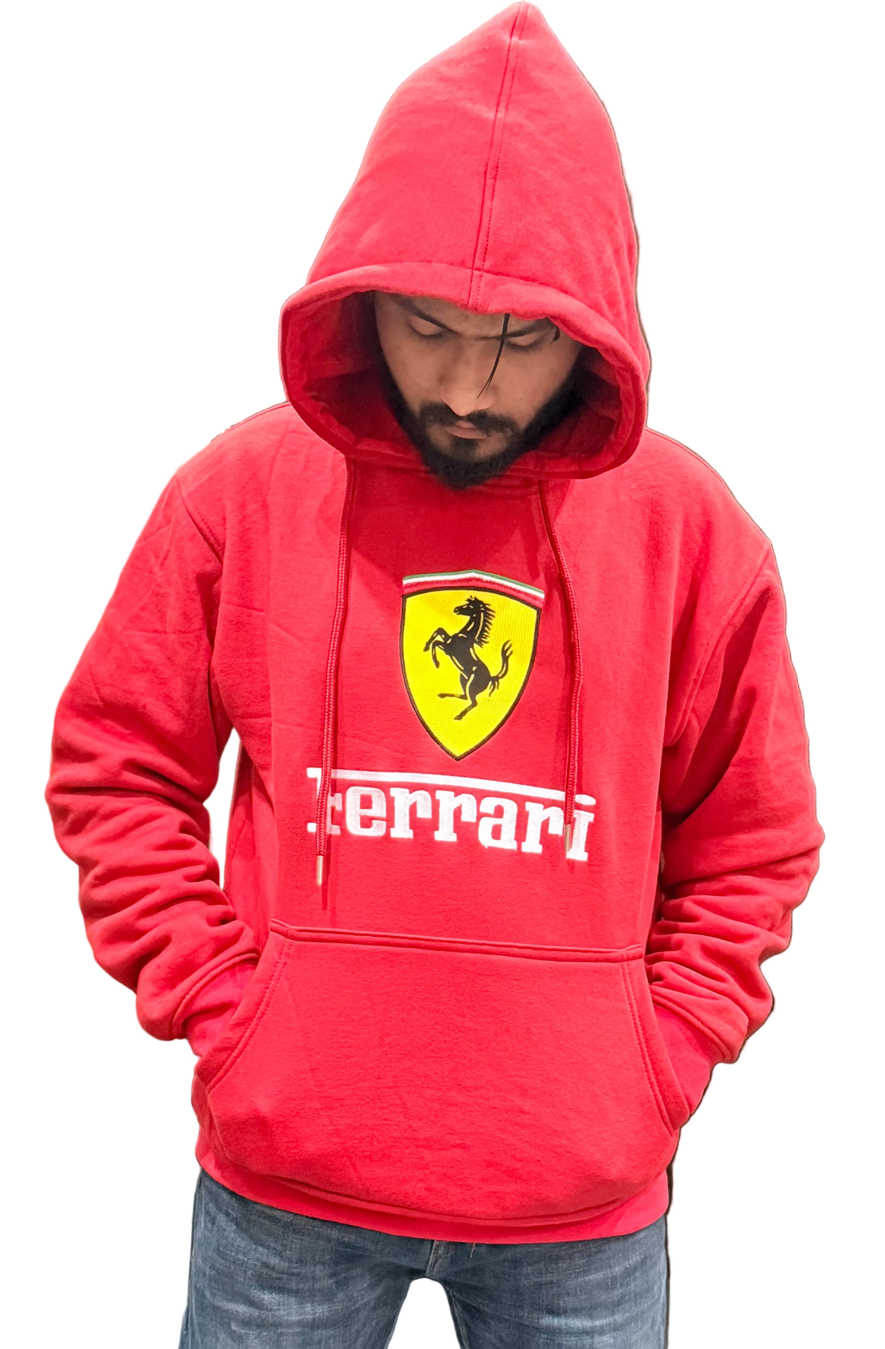 Ferrari Red 480 GSM Cotton Hoodie – Limited Edition - Dash Racegear