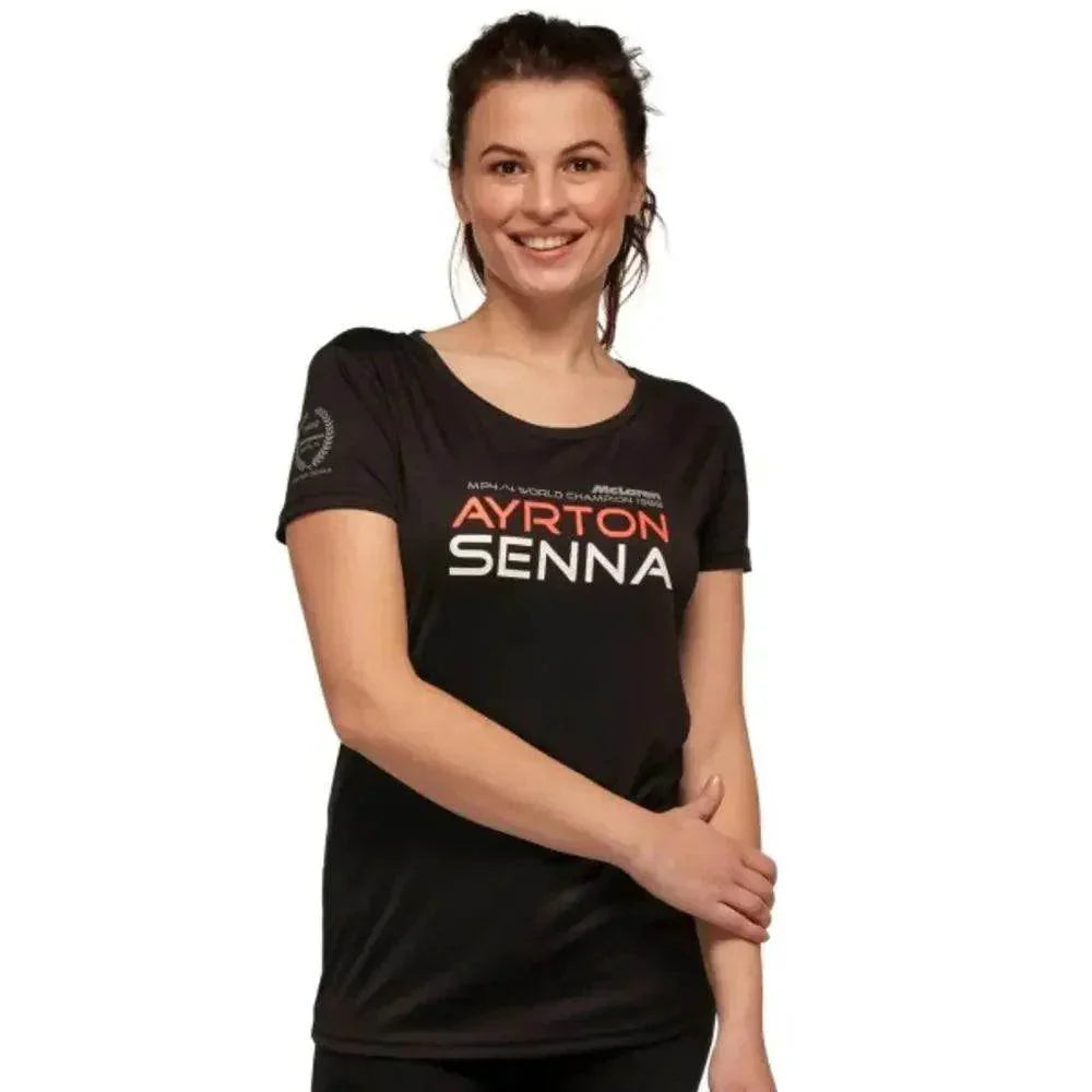 Ayrton Senna Ladies T-Shirt McLaren World Champion 1988