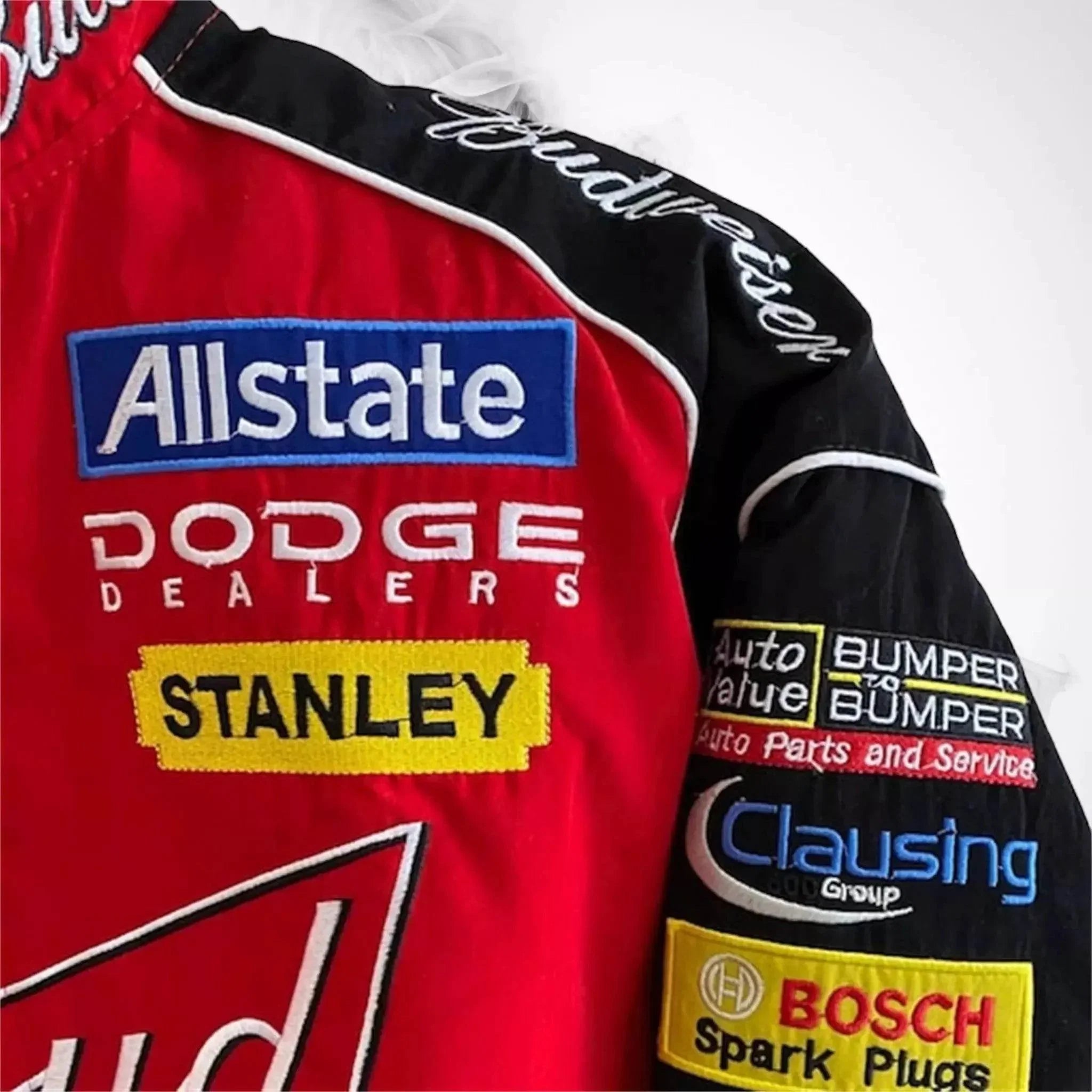 Budweiser Black F1 Retro Racing Jacket