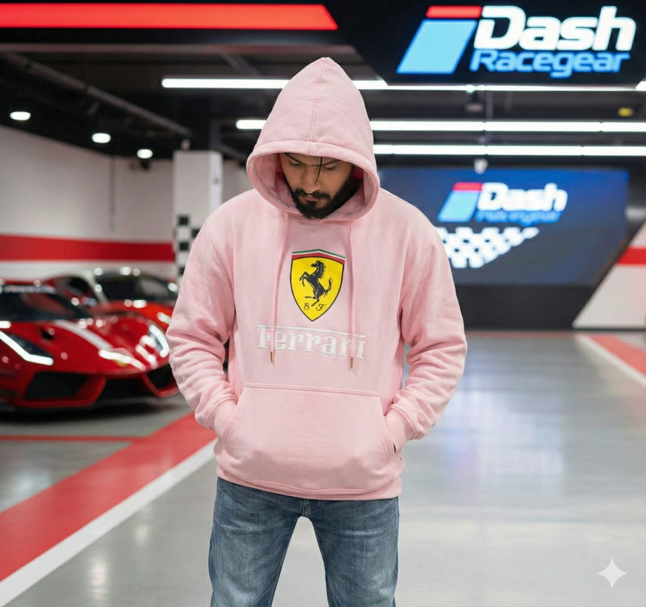 Ferrari Red 480 GSM Cotton Hoodie – Limited Edition - Dash Racegear