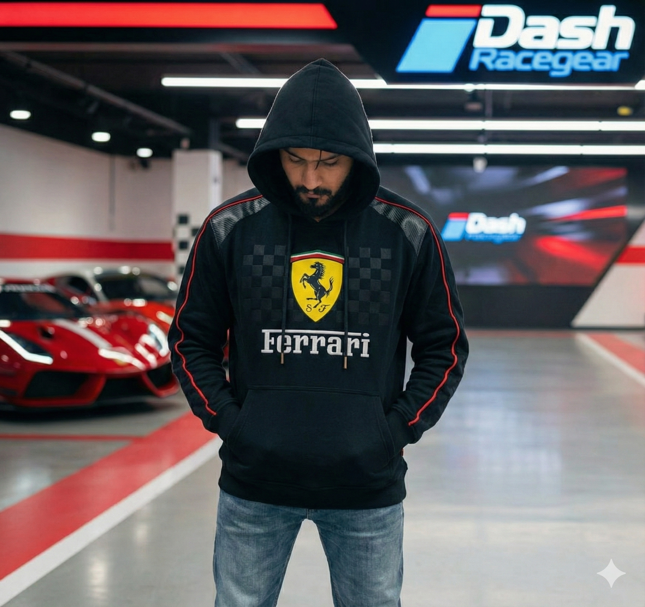 Ferrari Red 480 GSM Cotton Hoodie – Limited Edition - Dash Racegear
