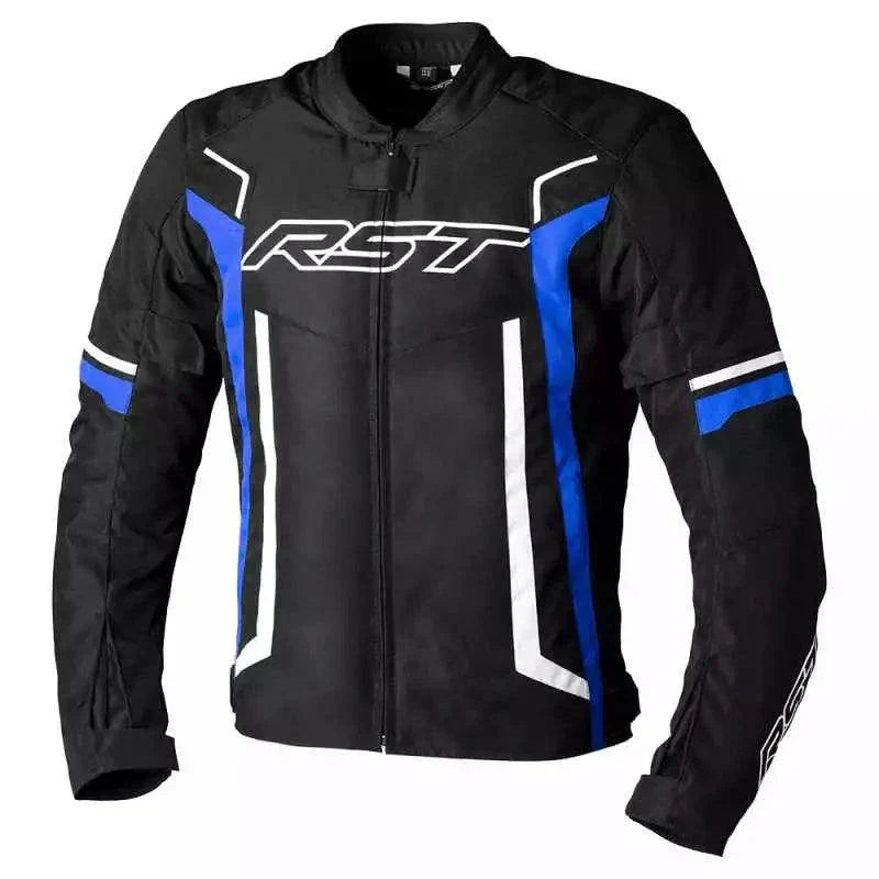 PILOT EVO CE MENS TEXTILE JACKET BLACK BLUE WHITE