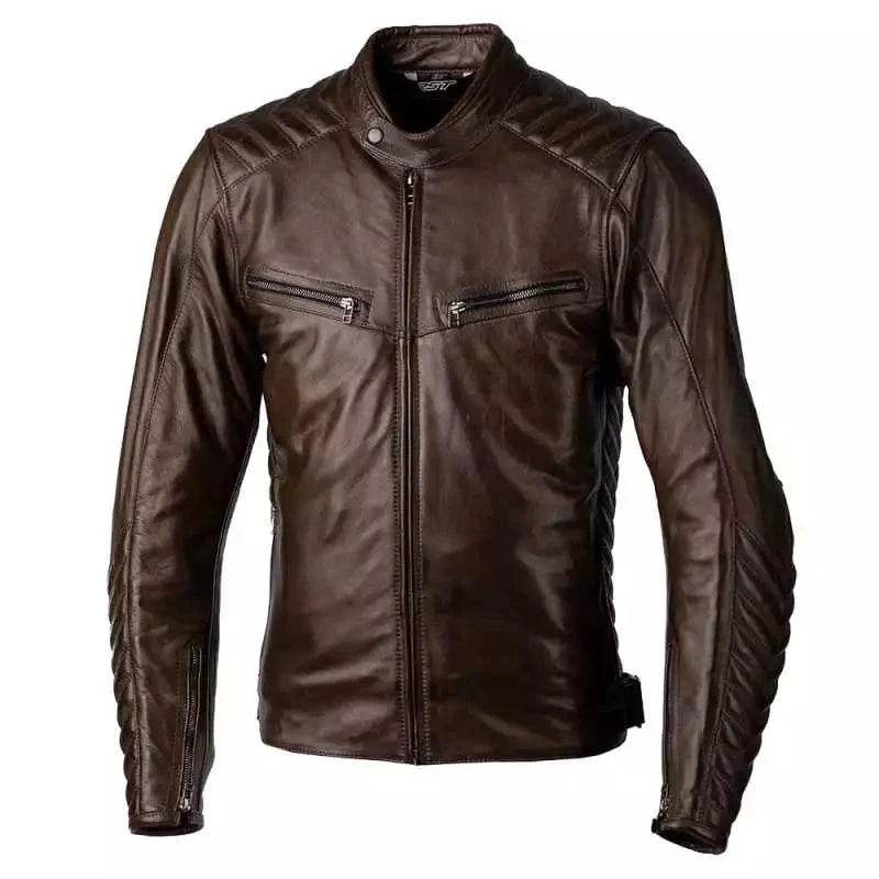 ROADSTER 3 CE MENS LEATHER JACKET BROWN
