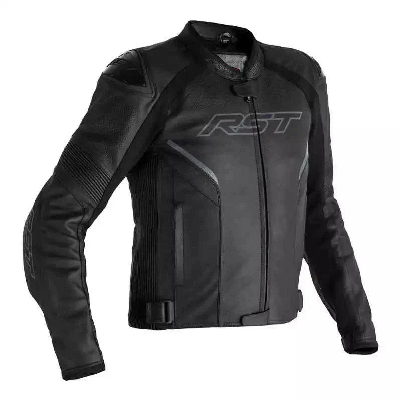 SABRE CE MENS LEATHER JACKET BLACK BLACK