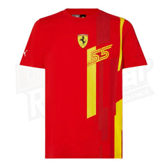 Camiseta réplica de Carlos Sainz del equipo Scuderia Ferrari - Edición especial Barcelona