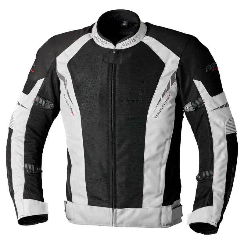 VENTILATOR XT CE MENS TEXTILE JACKET SILVER BLACK