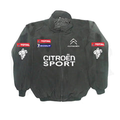 Chaqueta bomber bordada vintage de Citroën F1 Racing
